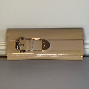 Gucci Romy Patent Leather Buckle Clutch